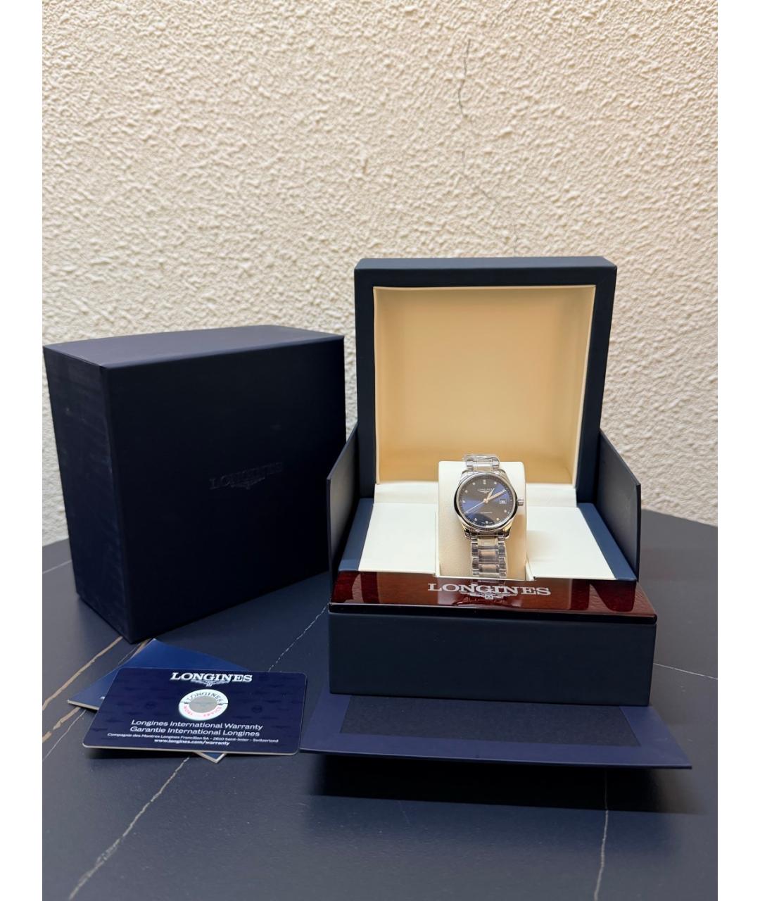 LONGINES Синие металлические часы, фото 2