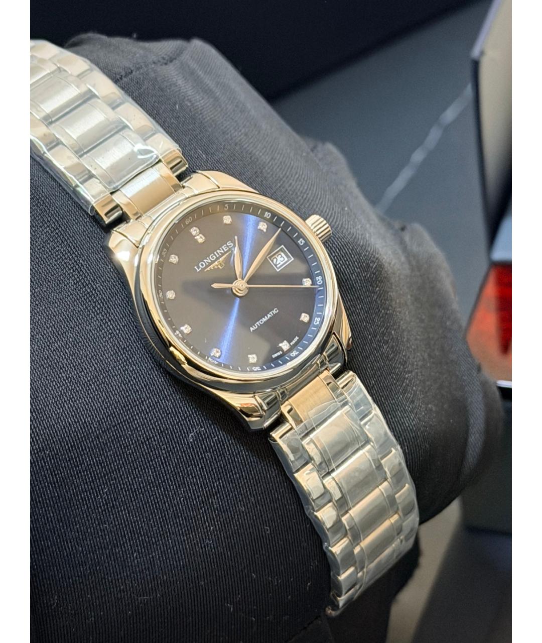 LONGINES Синие металлические часы, фото 6