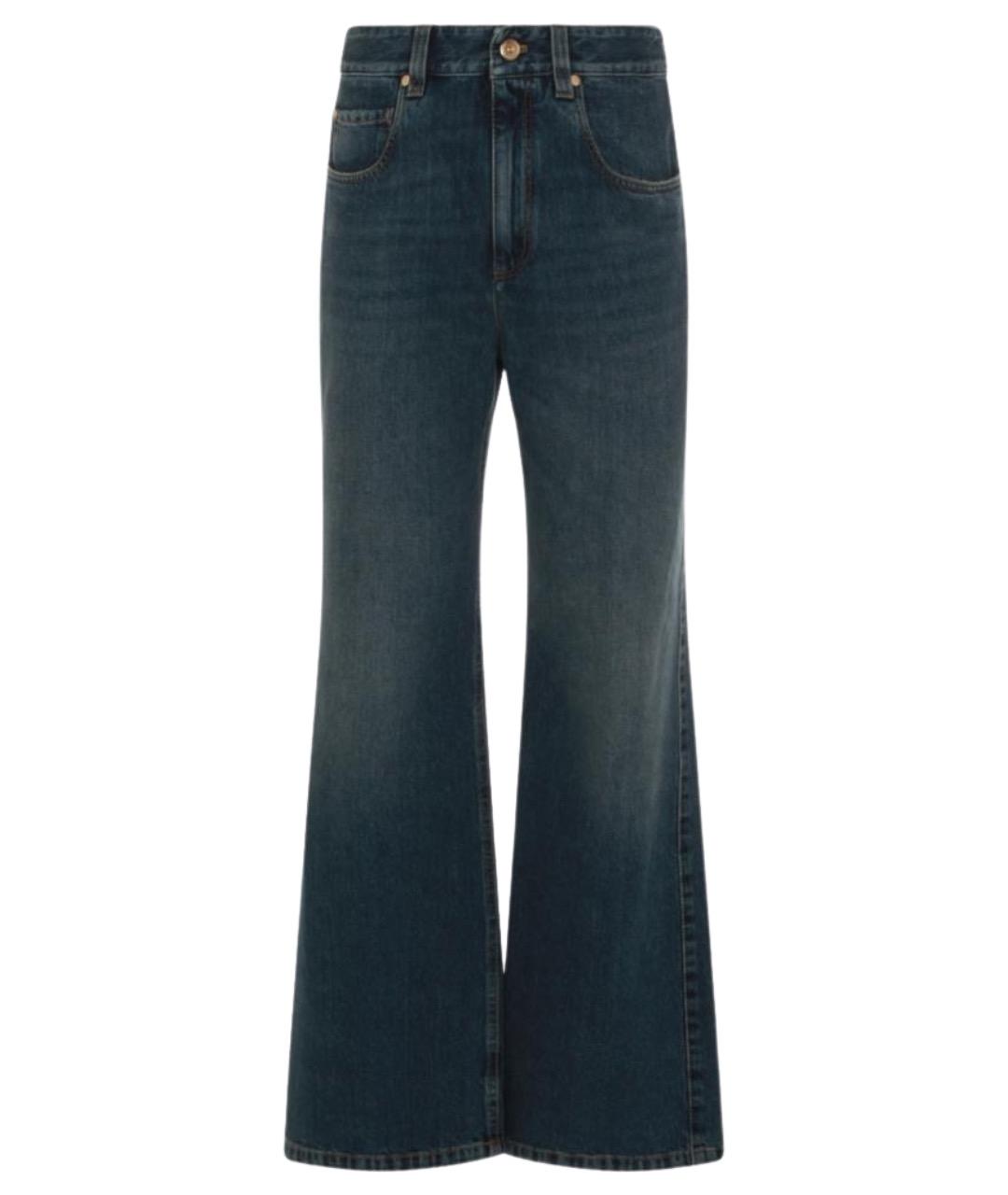 BRUNELLO CUCINELLI Синие хлопковые джинсы клеш, фото 1