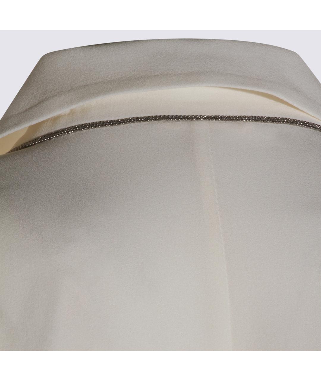 BRUNELLO CUCINELLI Белый шелковый жакет/пиджак, фото 5