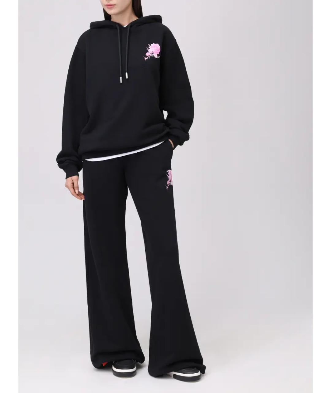 OFF-WHITE Черные хлопковые спортивные брюки и шорты, фото 2