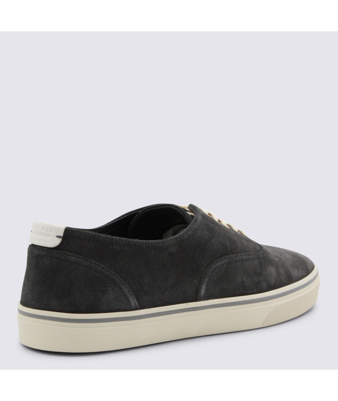 BRUNELLO CUCINELLI Черные замшевые низкие кроссовки / кеды, фото 3