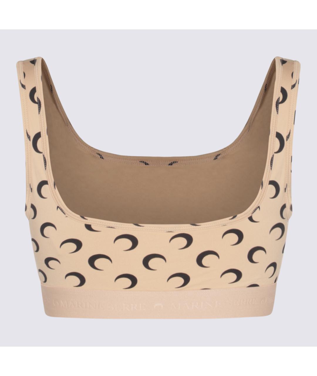 MARINE SERRE Бежевая полиамидовая майка, фото 2