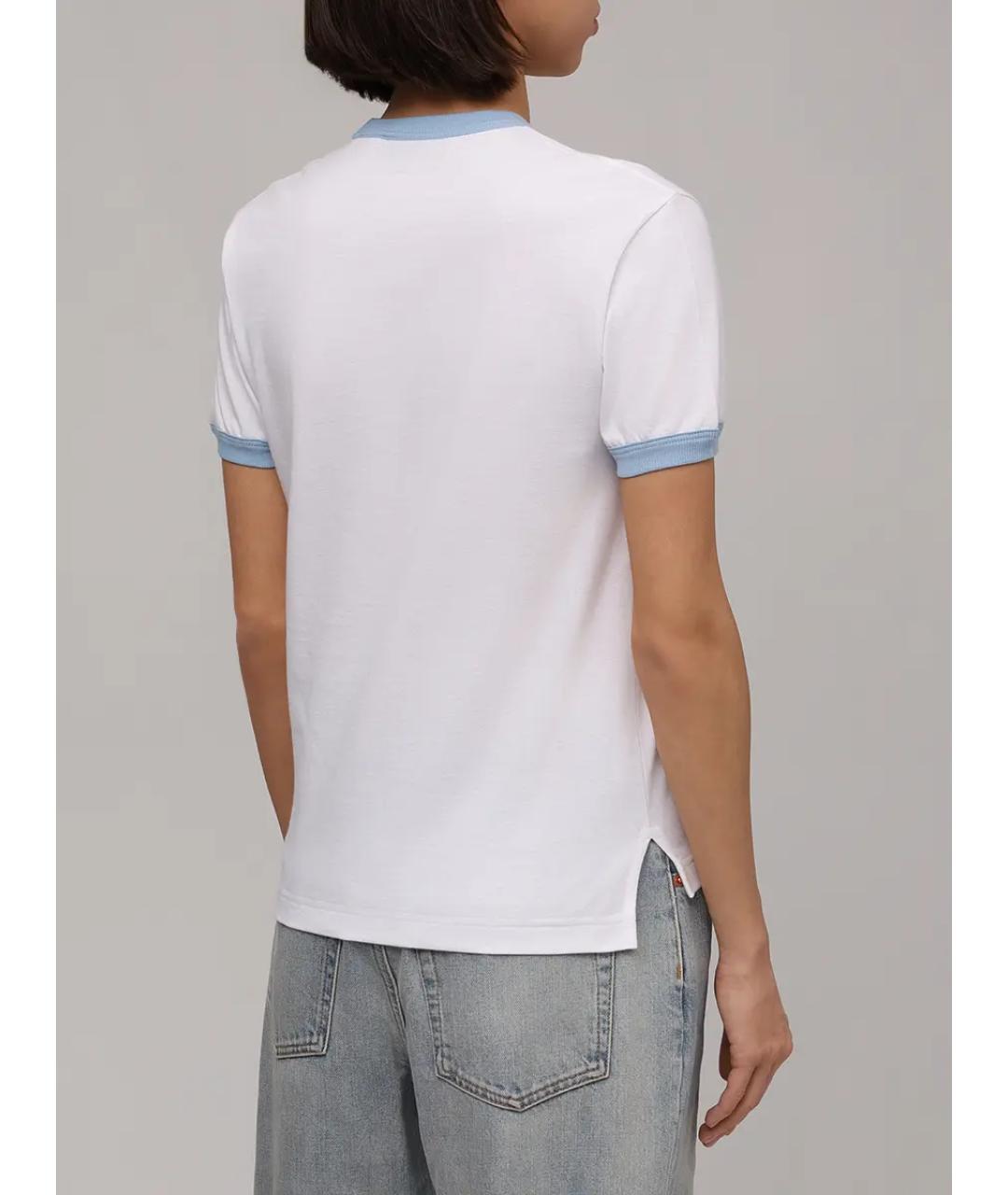 GUCCI Белая хлопковая футболка, фото 3