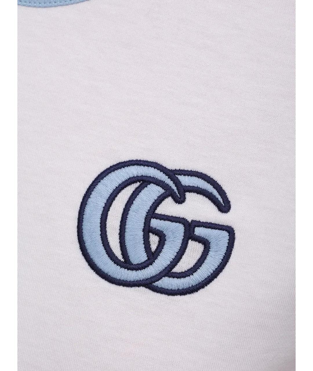 GUCCI Белая хлопковая футболка, фото 6