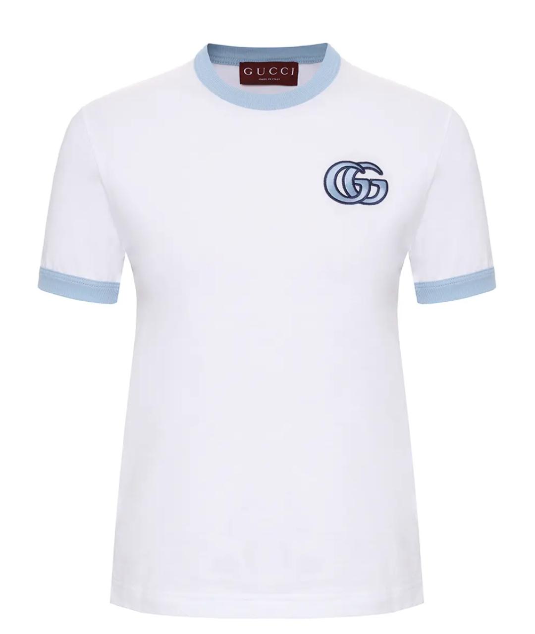 GUCCI Белая хлопковая футболка, фото 1
