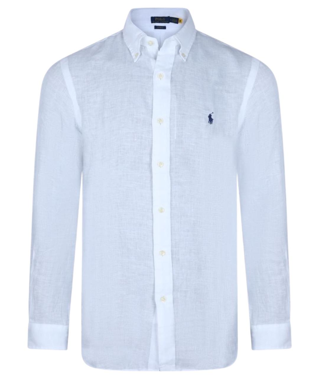 POLO RALPH LAUREN Белая льняная кэжуал рубашка, фото 1