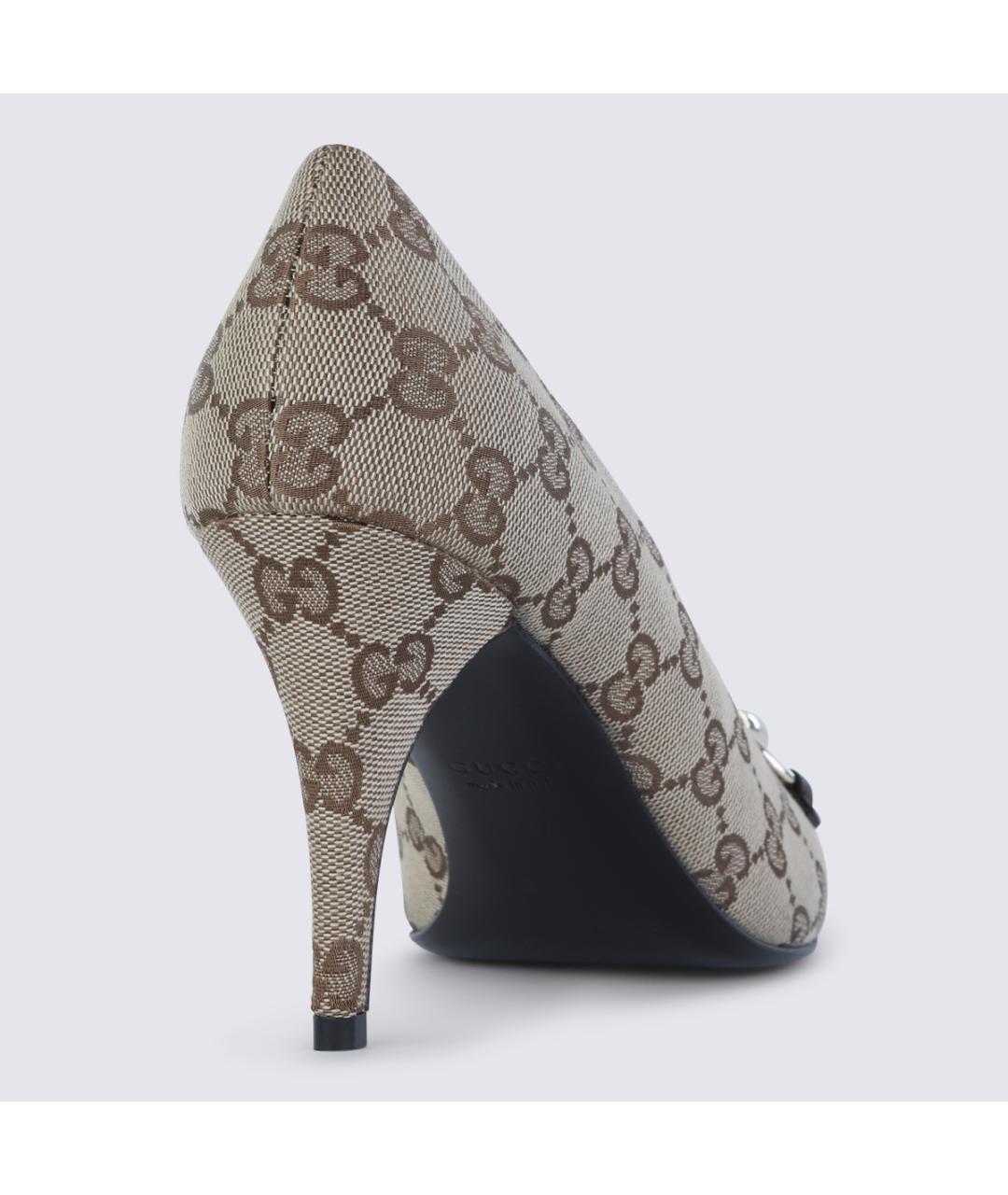 GUCCI Бежевые текстильные туфли, фото 3