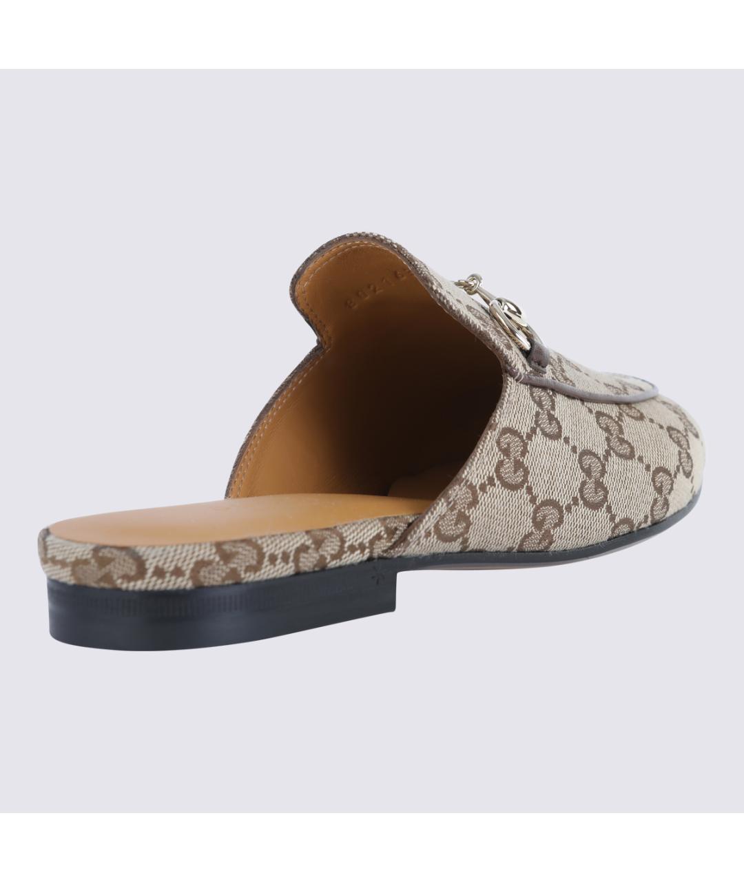 GUCCI Бежевые текстильные мюли, фото 2