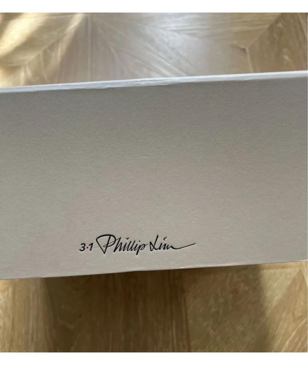 3.1 PHILLIP LIM Серебряные полусапоги, фото 6