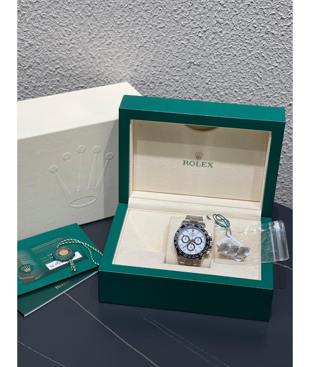 ROLEX Белые металлические часы, фото 2