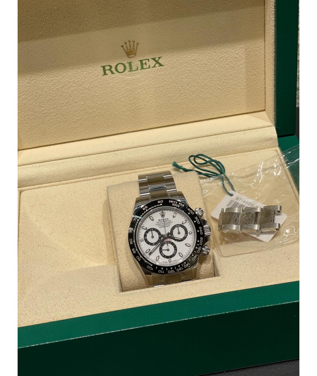 ROLEX Белые металлические часы, фото 5