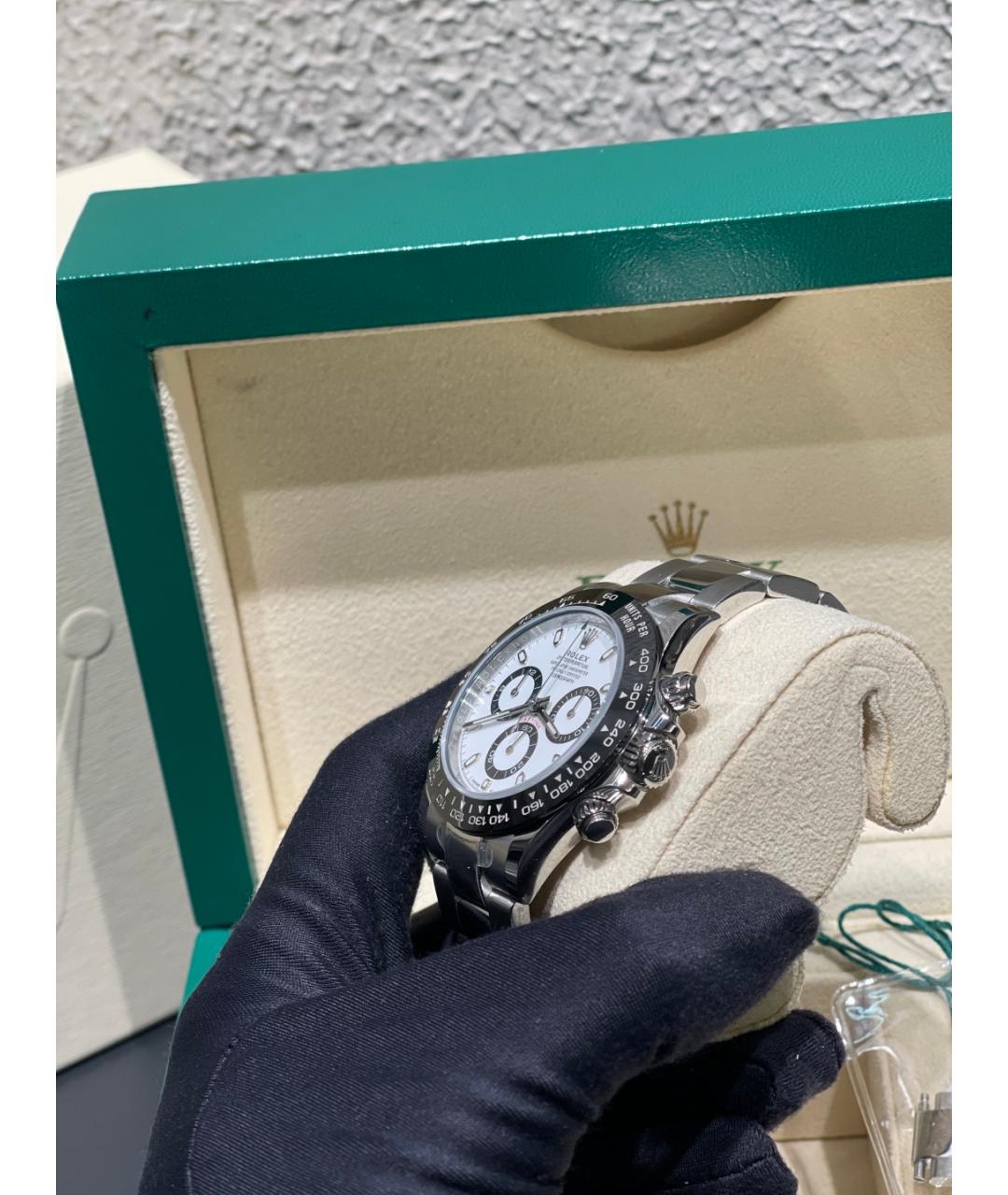 ROLEX Белые металлические часы, фото 8