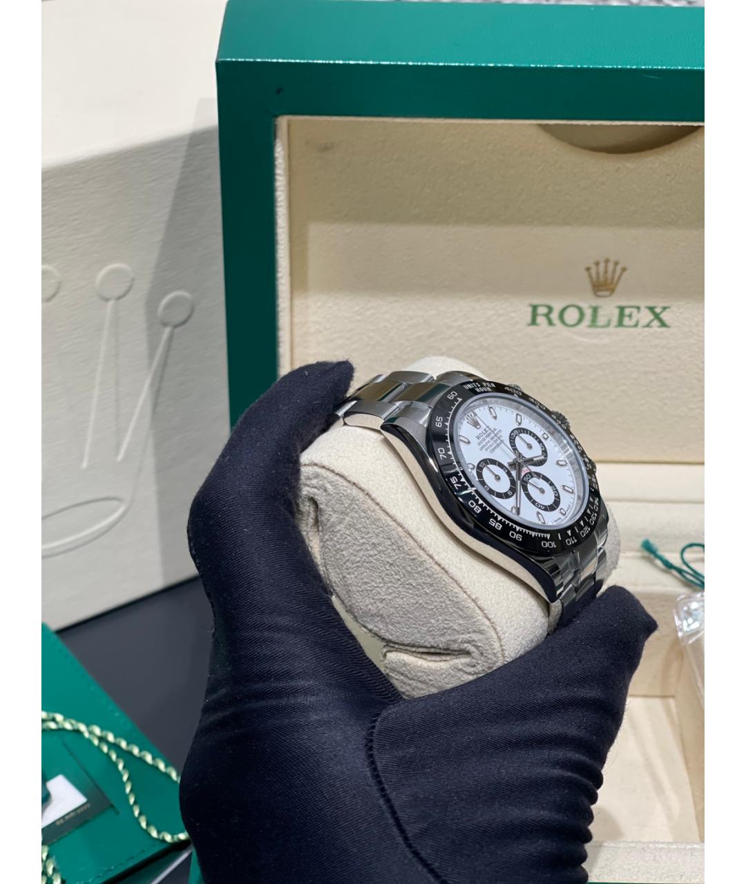 ROLEX Белые металлические часы, фото 7