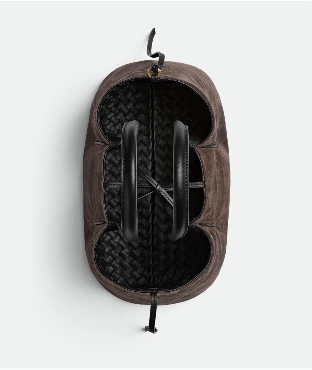 BOTTEGA VENETA Черная кожаная сумка тоут, фото 4