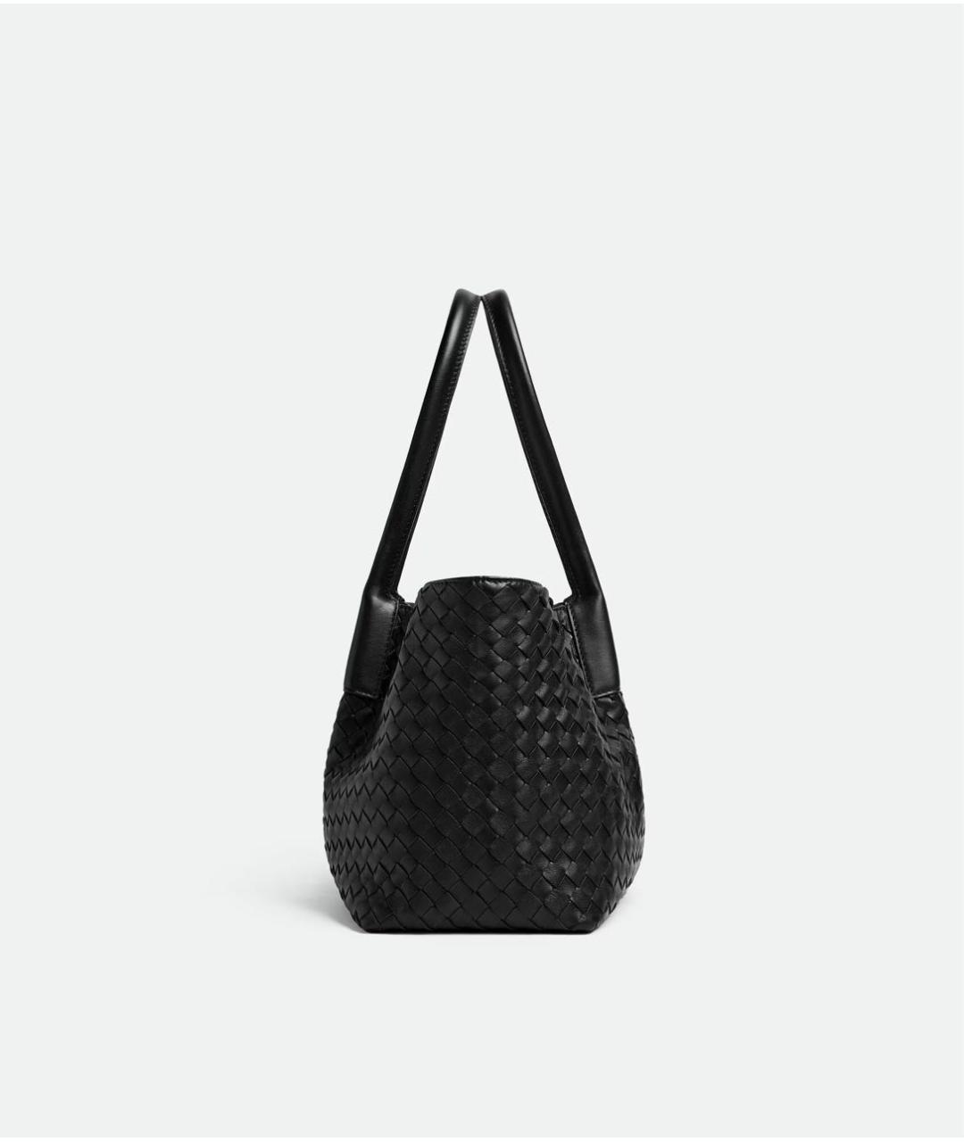 BOTTEGA VENETA Черная кожаная сумка тоут, фото 6