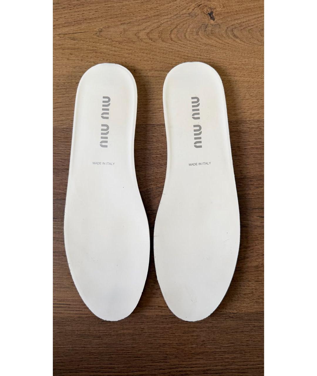 MIU MIU Темно-синие текстильные кеды, фото 7