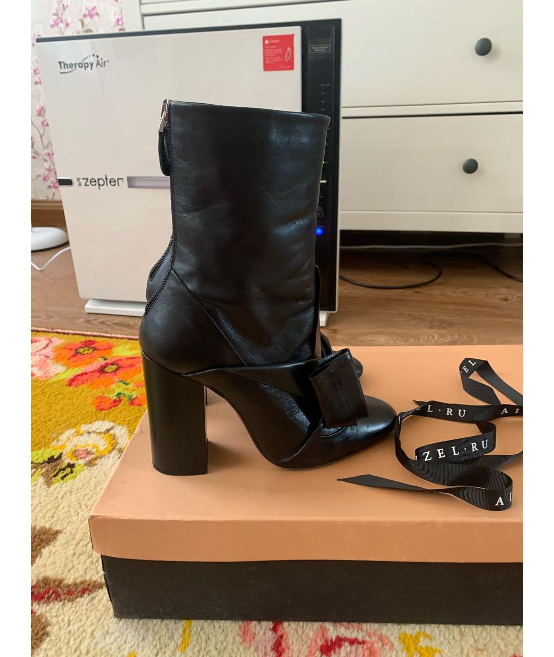 NO. 21 Черные кожаные полусапоги, фото 7