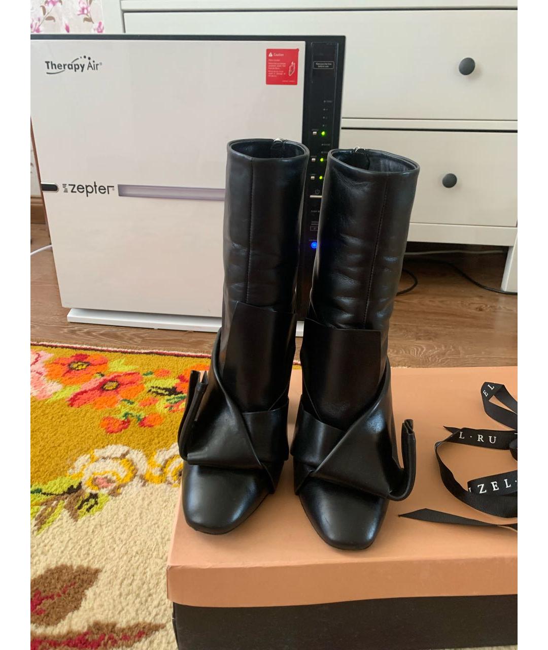 NO. 21 Черные кожаные полусапоги, фото 2