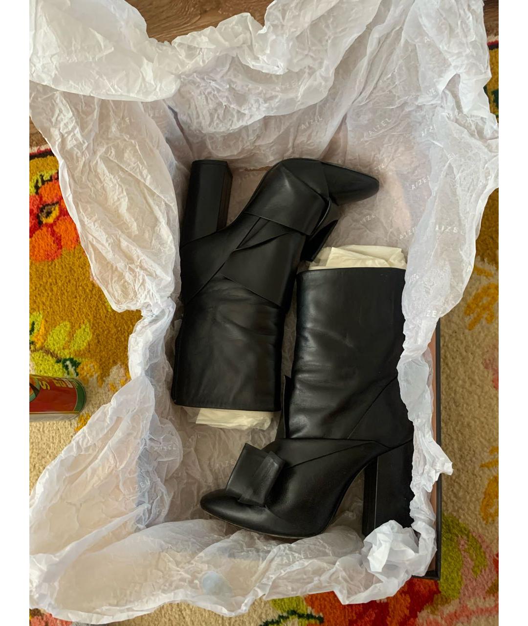 NO. 21 Черные кожаные полусапоги, фото 6
