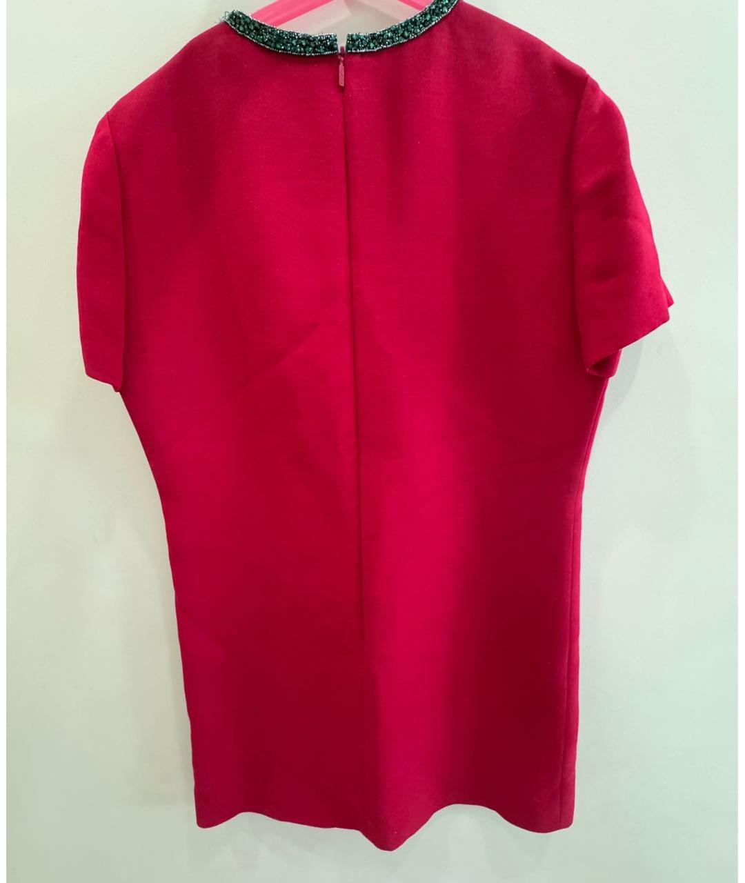 GUCCI Красное шелковое повседневное платье, фото 2