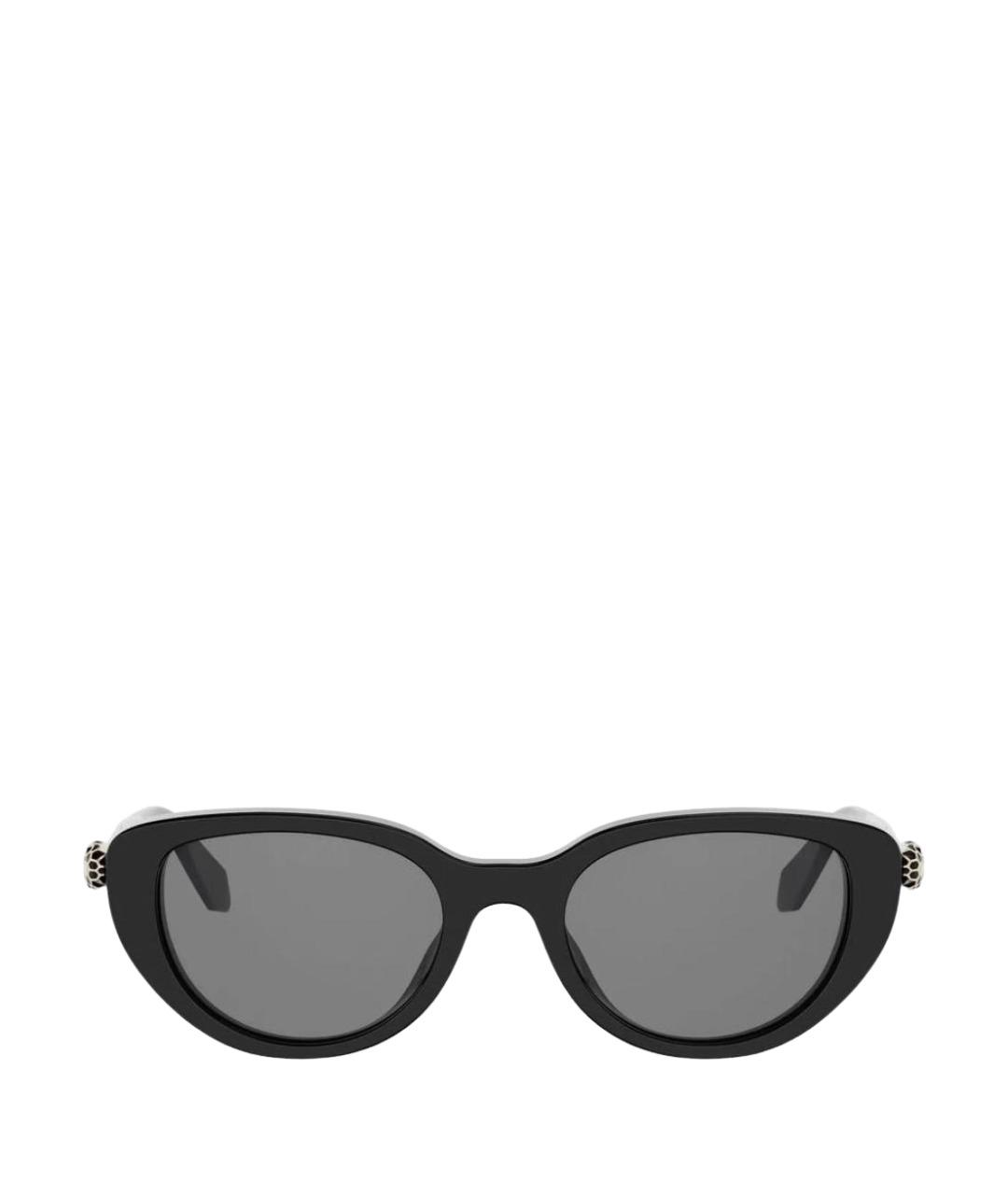 BVLGARI Черные пластиковые солнцезащитные очки, фото 1