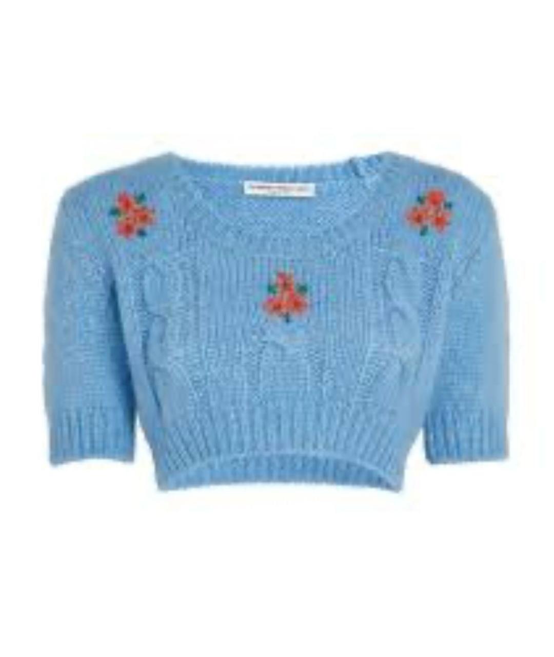 ALESSANDRA RICH Голубой шерстяной джемпер / свитер, фото 9