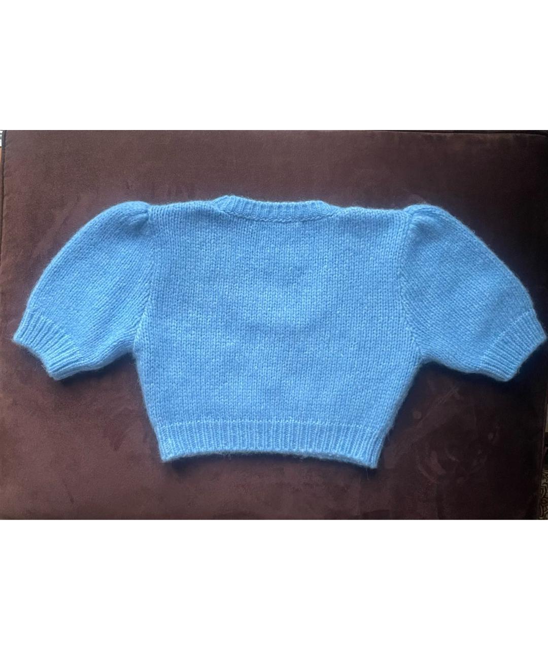 ALESSANDRA RICH Голубой шерстяной джемпер / свитер, фото 2