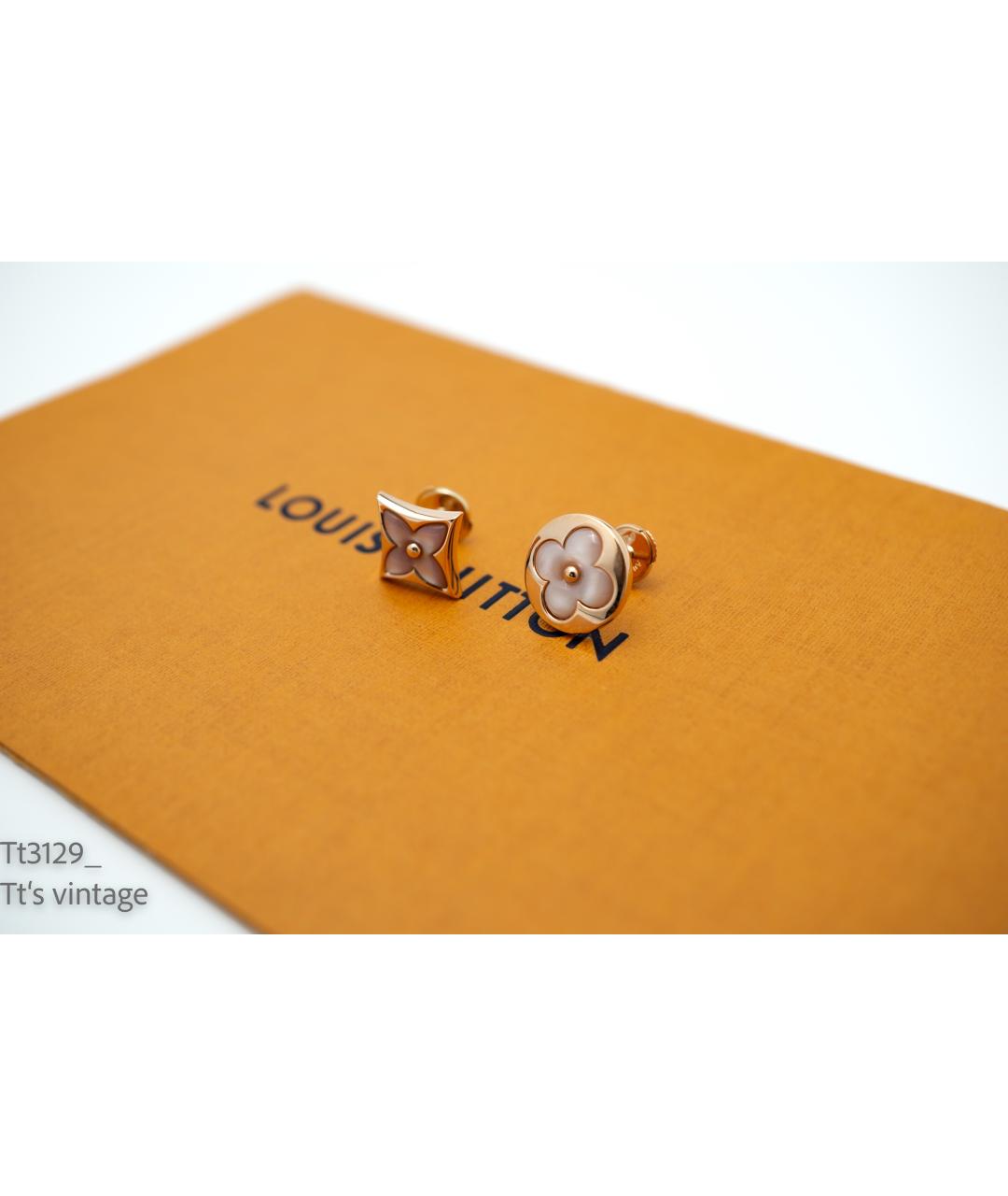 LOUIS VUITTON Золотые серьги из розового золота, фото 5