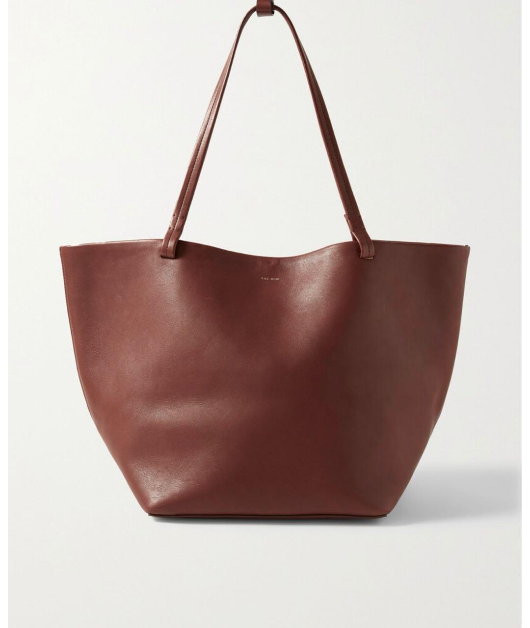 THE ROW Бордовая кожаная сумка тоут, фото 9