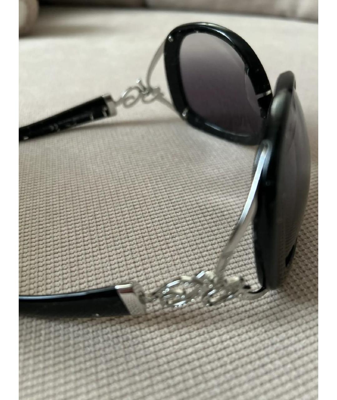 ROBERTO CAVALLI Черные пластиковые солнцезащитные очки, фото 2