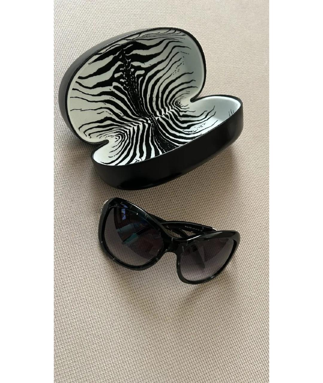 ROBERTO CAVALLI Черные пластиковые солнцезащитные очки, фото 6