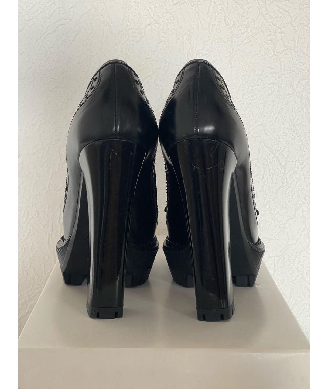 BURBERRY Черные кожаные туфли, фото 4
