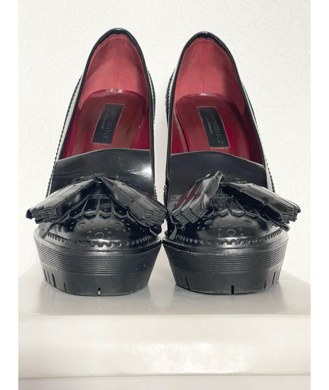 BURBERRY Черные кожаные туфли, фото 3