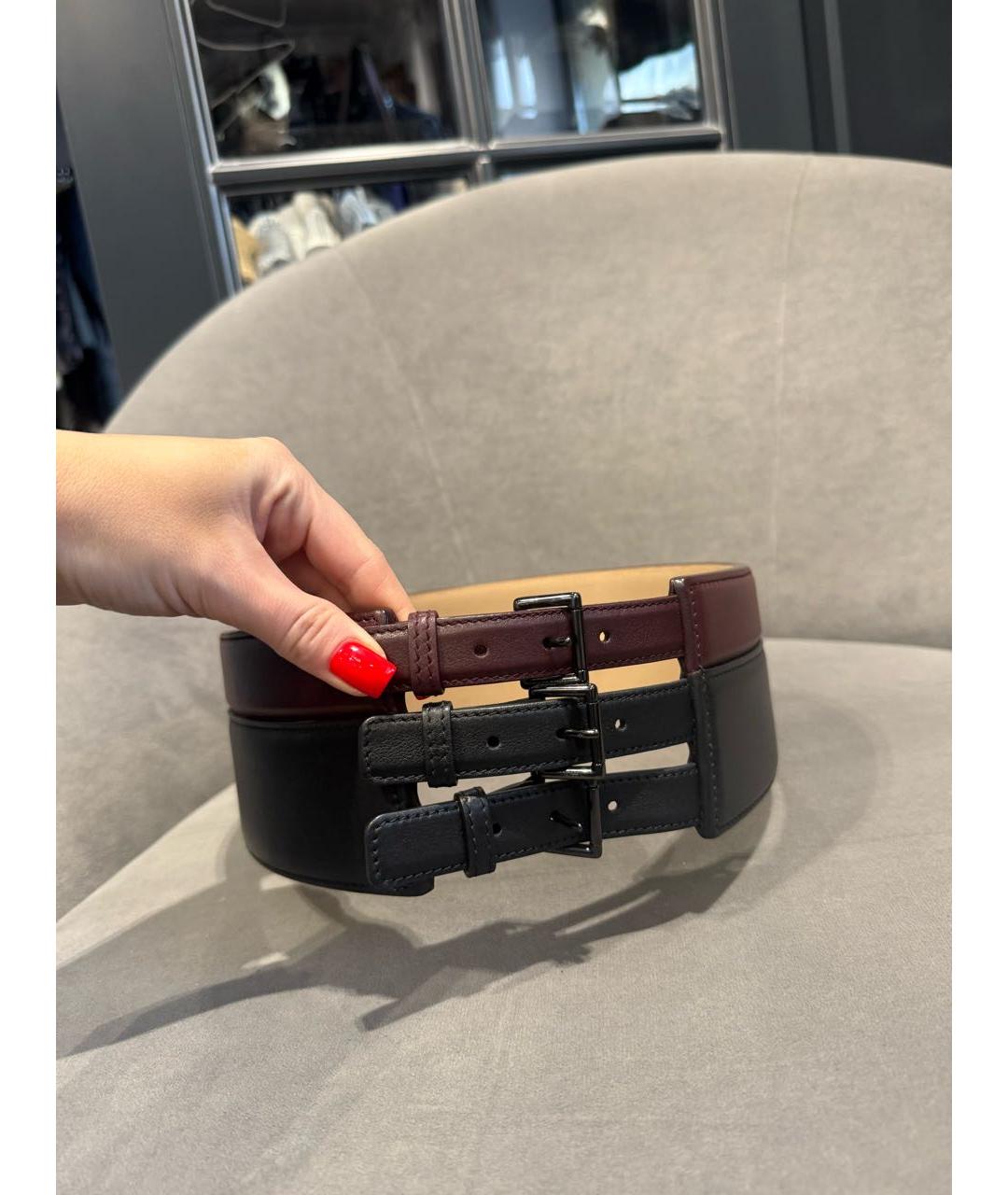 CHANEL Черный кожаный ремень, фото 2