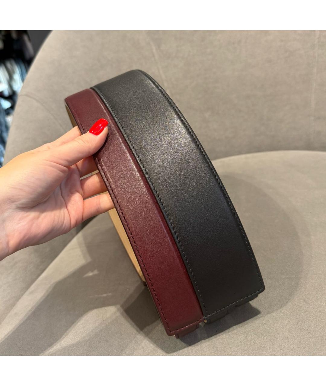 CHANEL Черный кожаный ремень, фото 6