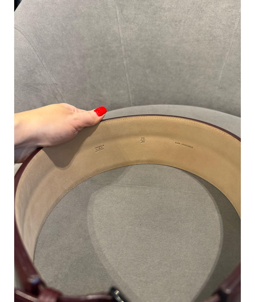 CHANEL Черный кожаный ремень, фото 3