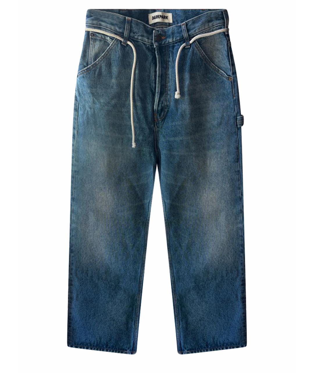 DARKPARK Синие хлопковые прямые джинсы, фото 1