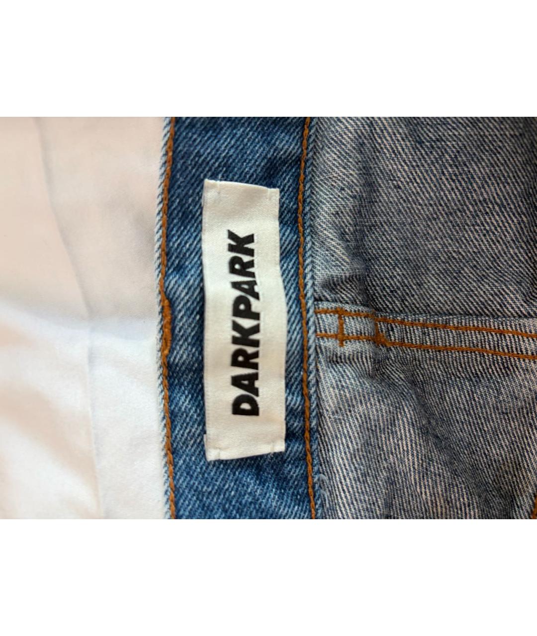 DARKPARK Синие хлопковые прямые джинсы, фото 3