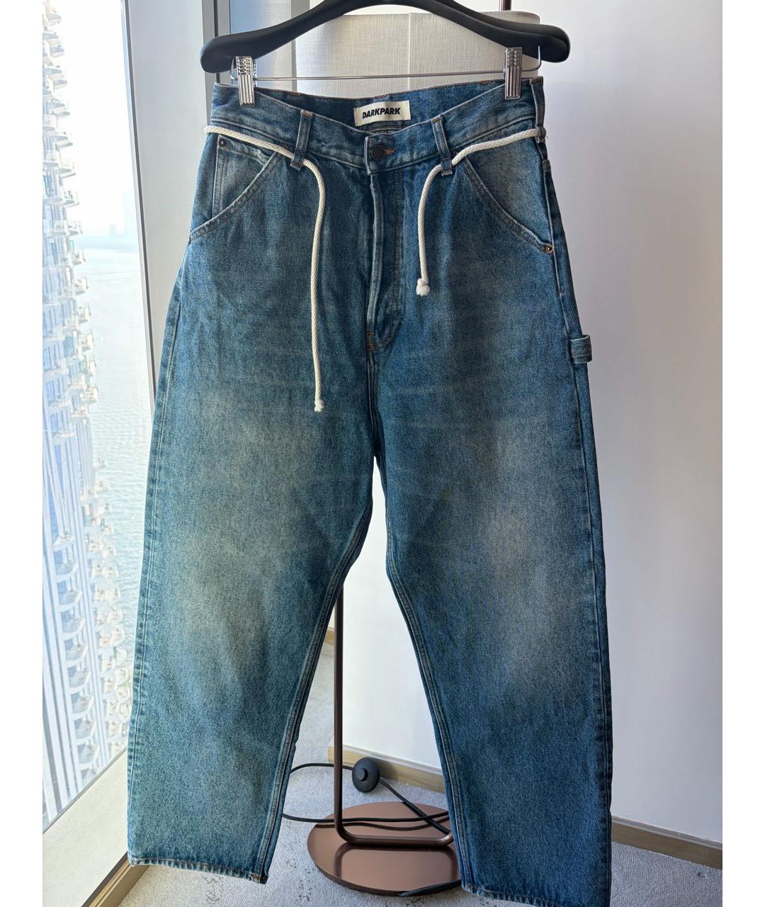 DARKPARK Синие хлопковые прямые джинсы, фото 5