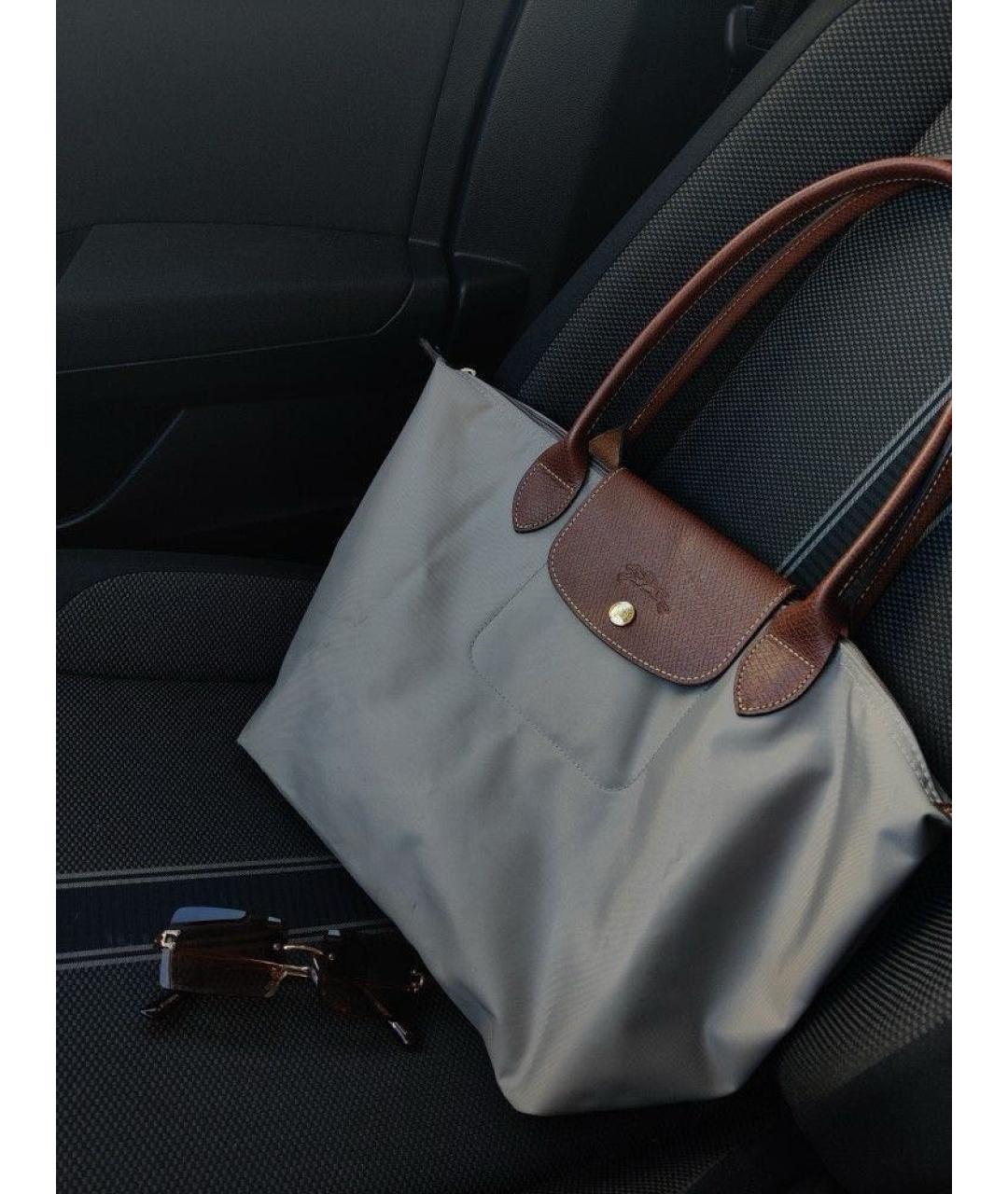 LONGCHAMP Серая сумка тоут, фото 3