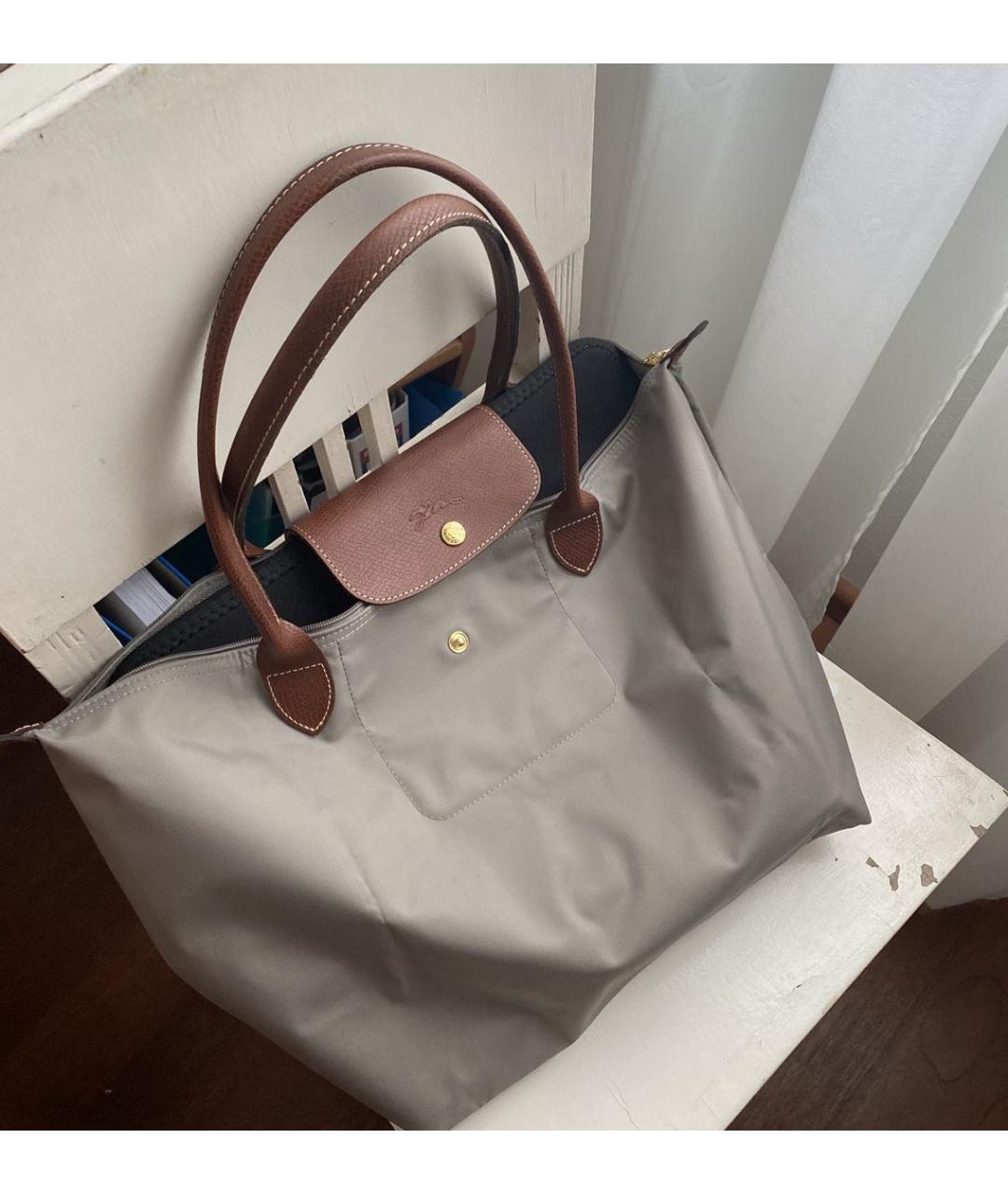 LONGCHAMP Серая сумка тоут, фото 2