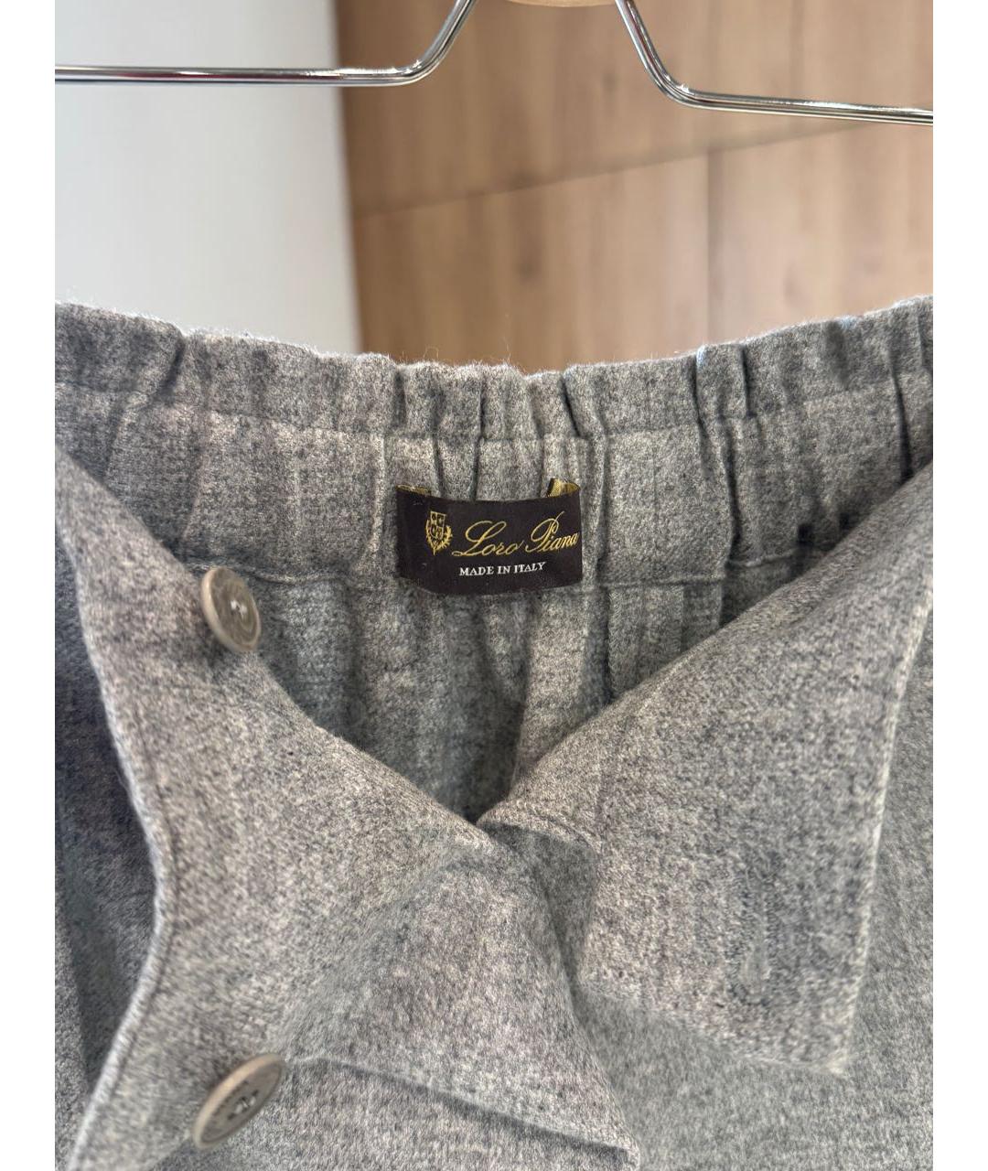 LORO PIANA Серые кашемировые кюлоты, фото 3