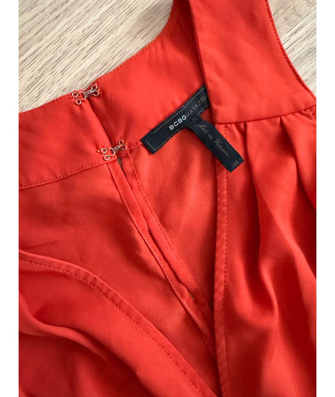 BCBG MAXAZRIA Оранжевый полиэстеровый комбинезон, фото 4