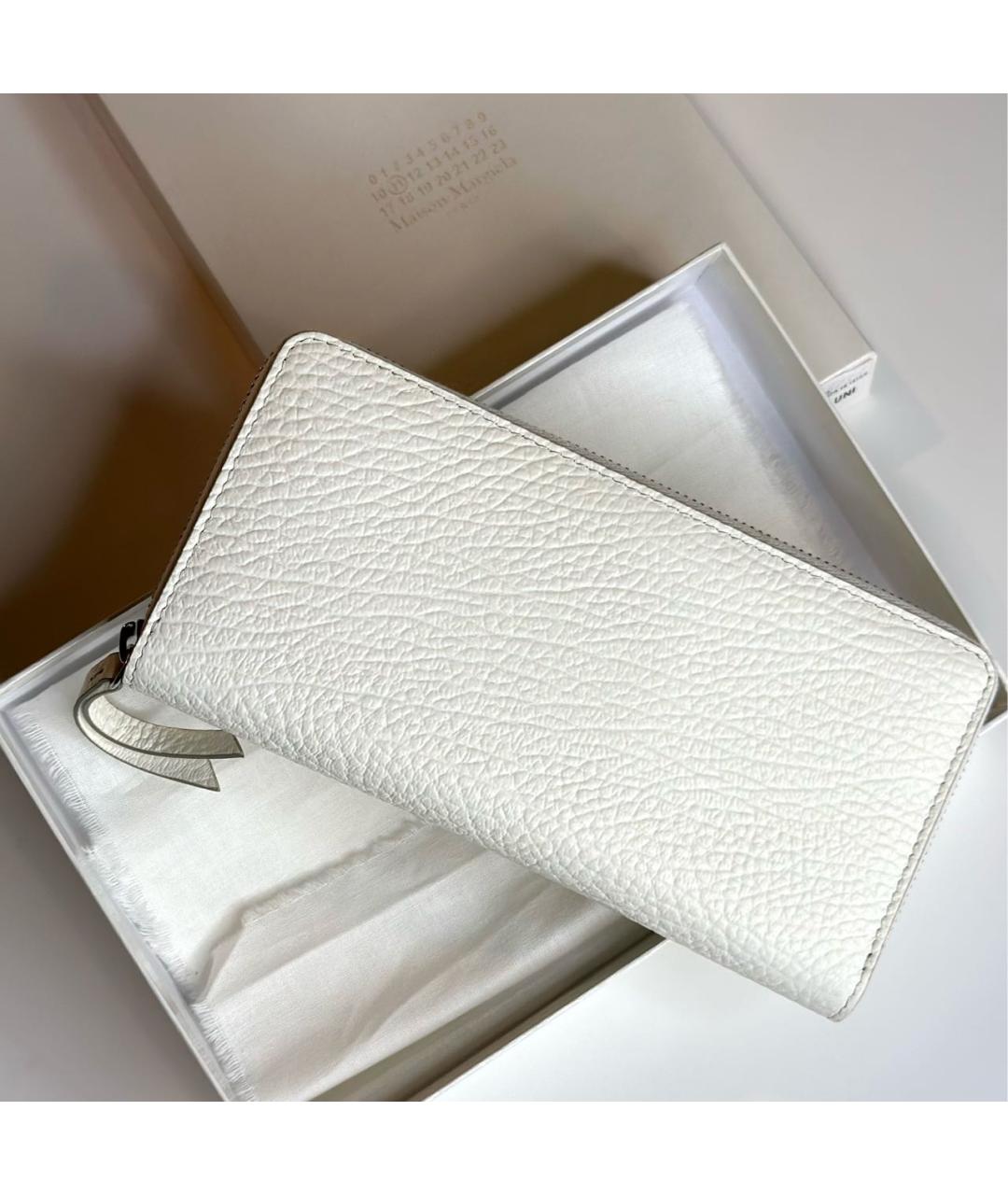 MAISON MARGIELA Бежевый кожаный кошелек, фото 3