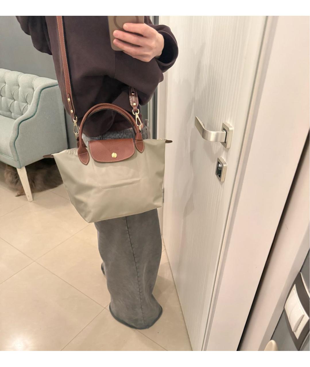 LONGCHAMP Серая сумка тоут, фото 7
