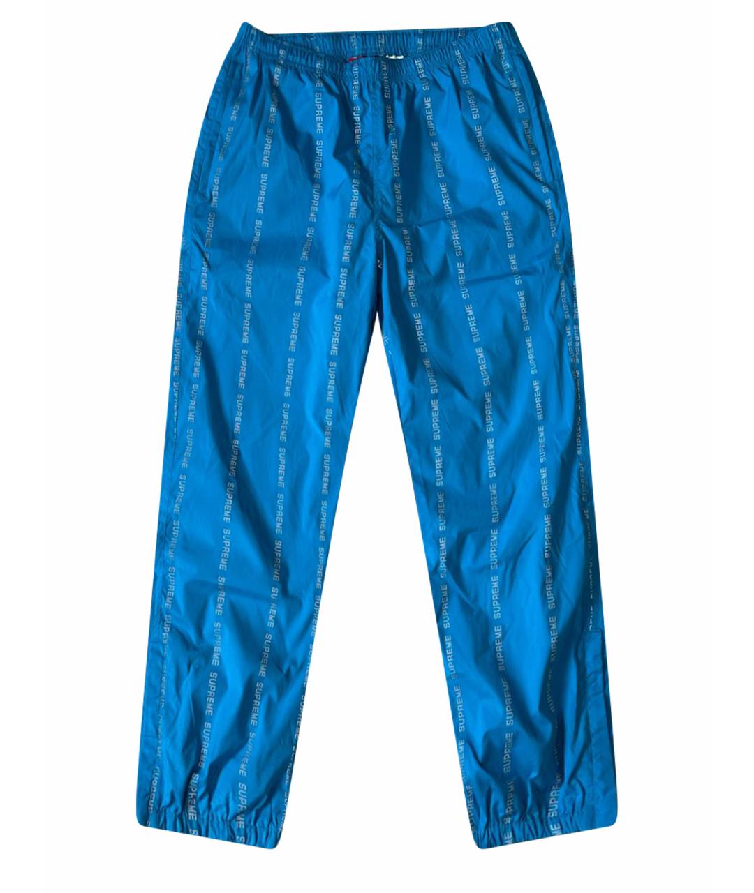 SUPREME Голубой полиэстеровый спортивный костюм, фото 1