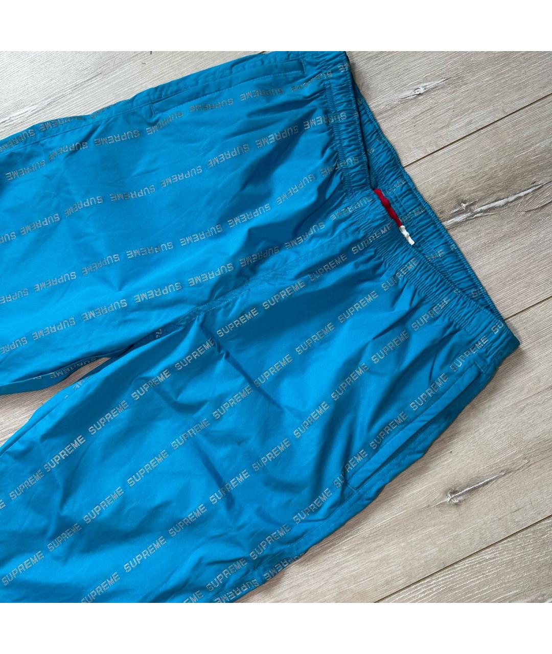 SUPREME Голубой полиэстеровый спортивный костюм, фото 4