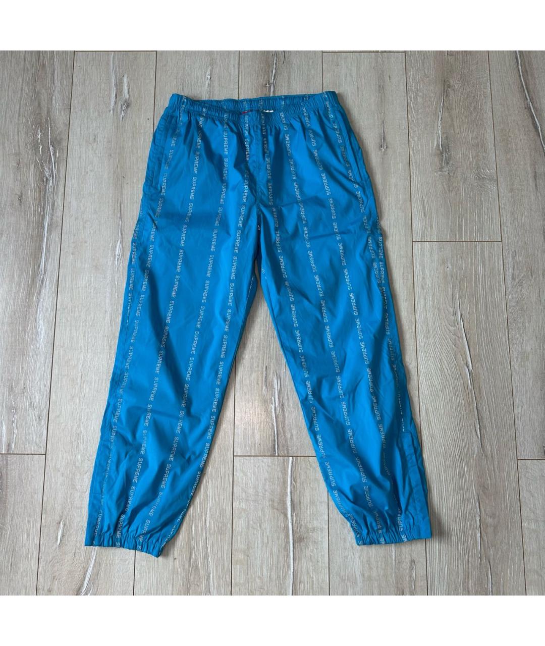 SUPREME Голубой полиэстеровый спортивный костюм, фото 8