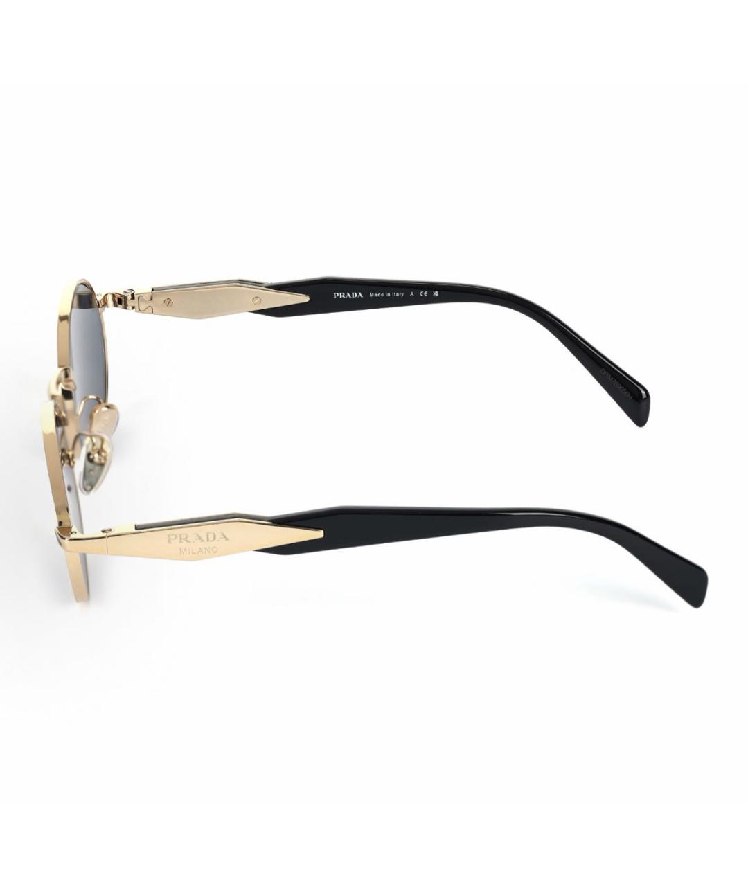 PRADA Черные металлические солнцезащитные очки, фото 2